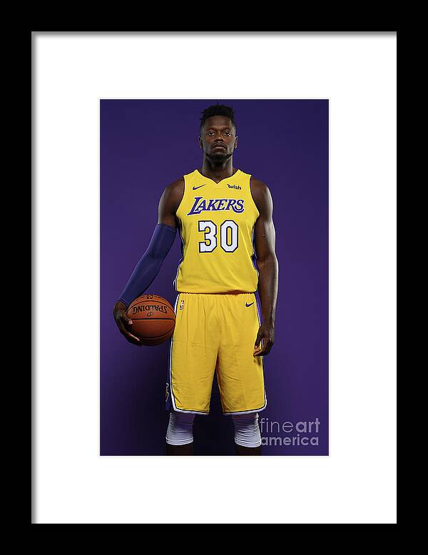 Media Day Framed Print featuring the photograph Julius Randle by Aaron Poole