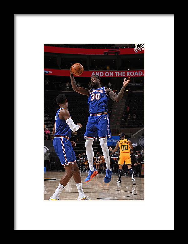 Nba Pro Basketball Framed Print featuring the photograph Julius Randle by Garrett Ellwood