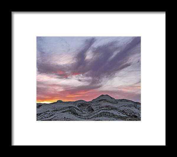  Framed Print featuring the photograph July 2019 Wavey Sunset by Alain Zarinelli