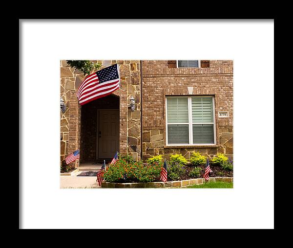 Flag Framed Print featuring the photograph July 4th Any Year by C Winslow Shafer