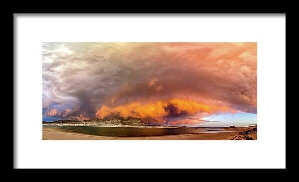 Lake Powell Framed Print featuring the photograph June 2021 Storm over Lake Powell by Alain Zarinelli