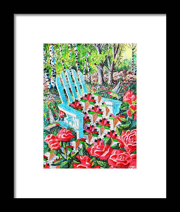 Roses Framed Print featuring the painting June Roses by Diane Phalen