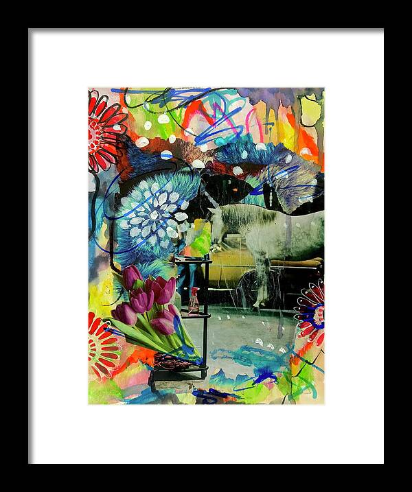 Abstract Framed Print featuring the mixed media Just A Dream by Tiffany Arp-daleo