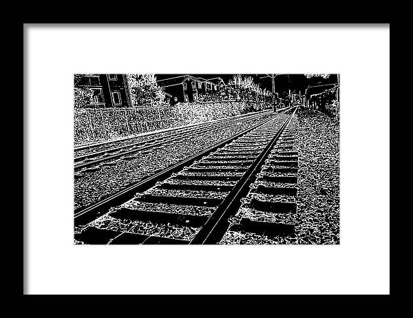 Train Tracks Framed Print featuring the photograph Just about Now by Nick David