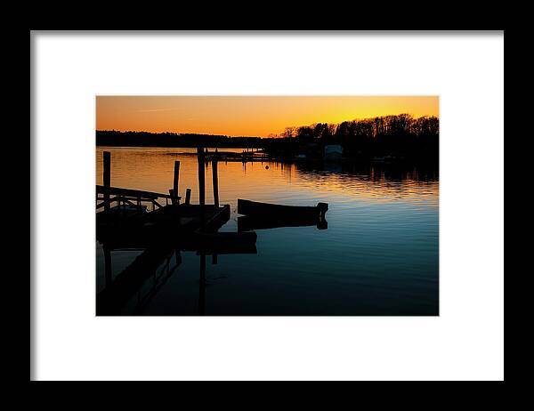 South Bristol Framed Print featuring the photograph Just Fishin by Jeff Cooper
