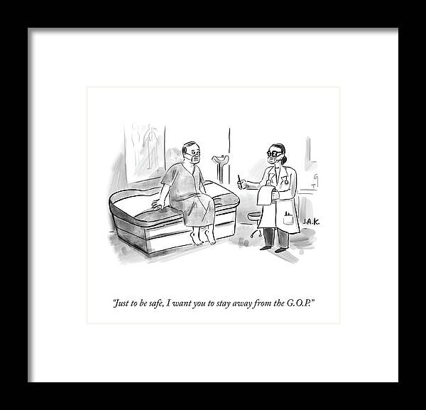 Just To Be Safe Framed Print featuring the drawing Just To Be Safe by Jason Adam Katzenstein