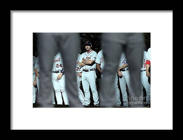 American League Baseball Framed Print featuring the photograph Justin Verlander by Christian Petersen