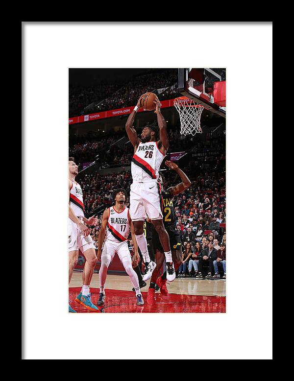 Justise Winslow Framed Print featuring the photograph Justise Winslow by Cameron Browne