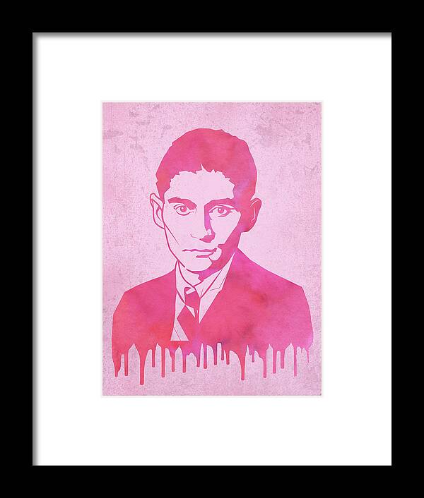 Kafka Framed Print featuring the painting Kafka Abstract by Ink Well