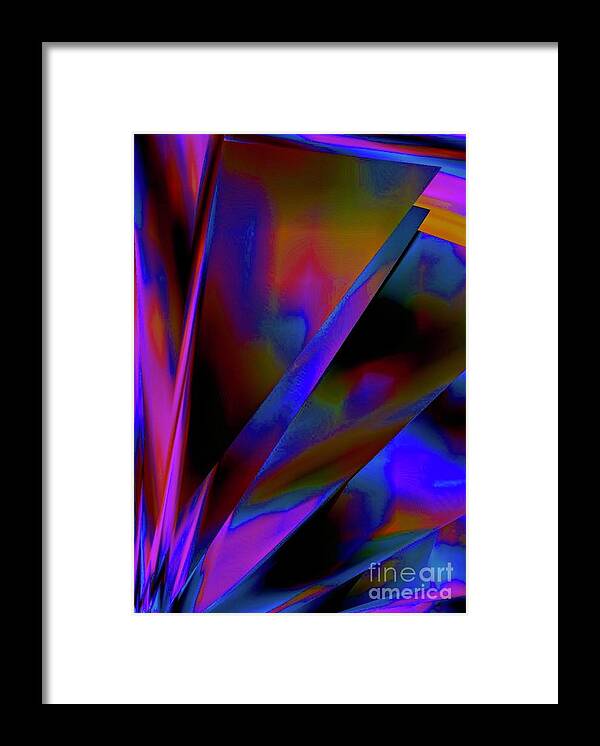 Kaleidoscopic Framed Print featuring the digital art Kaleidoscopic by Glenn Hernandez
