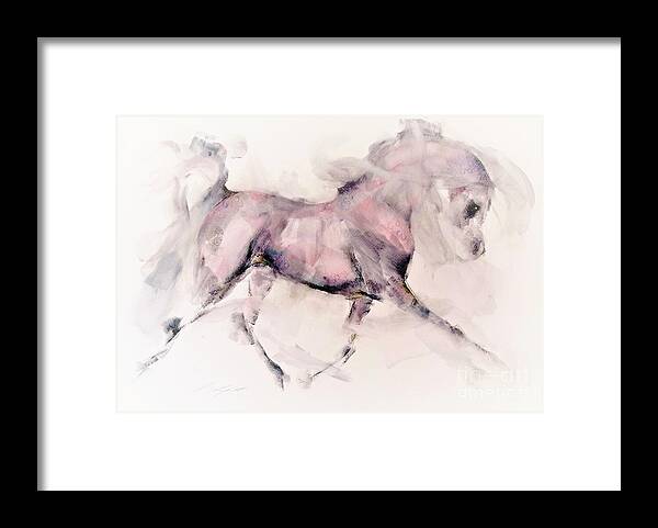 Horse Painting Framed Print featuring the painting Kasi by Janette Lockett