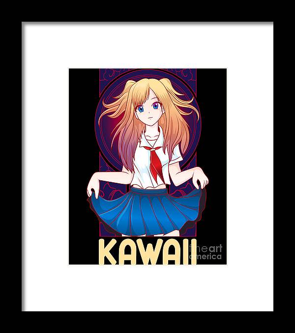 Default Avatar Anime Girl Profile Icon. Grey Photo Manga Stock