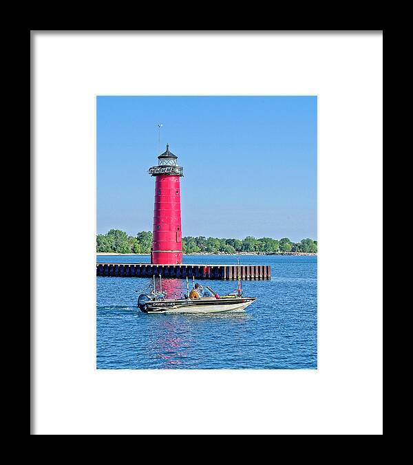 Kenosha Framed Print featuring the photograph Kenosha Harbor Lighthouse, Wisconsin by Steven Ralser