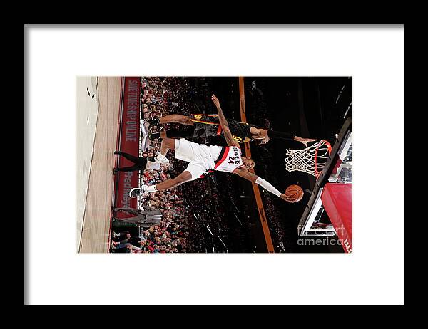 Nba Pro Basketball Framed Print featuring the photograph Kent Bazemore by Cameron Browne