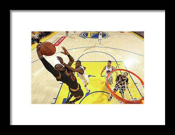 Lebron James Framed Print featuring the photograph Kevin Durant and Lebron James by Nathaniel S. Butler