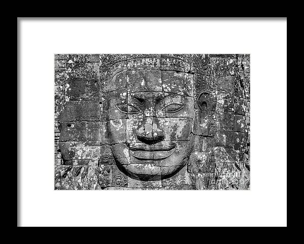 Cambodia Framed Print featuring the photograph Khmer Gaze by Daniel M Walsh