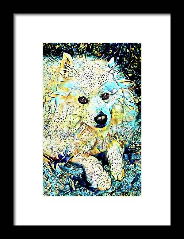 Eskimo Dogs Framed Print featuring the digital art Kimo the Eskimo Dog by Peggy Collins