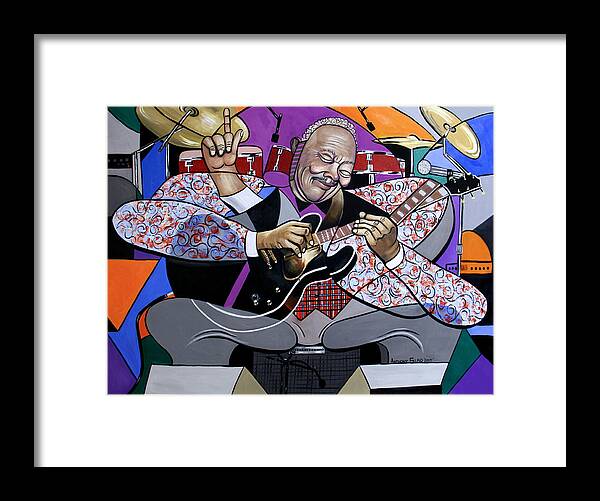 King Of The Blues Framed Print featuring the painting King Of The Blues by Anthony Falbo