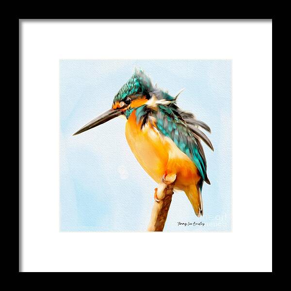 Bird Framed Print featuring the painting Kingfisher by Tammy Lee Bradley