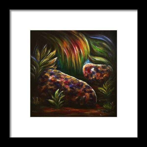 Latte Stone Framed Print featuring the painting Kings Latte Stone 1 by Michelle Pier