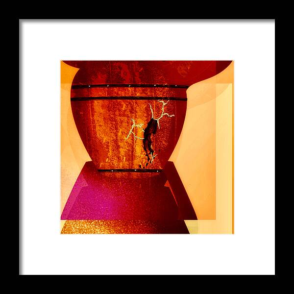 Abstract Art Framed Print featuring the digital art Kintsugi by Canessa Thomas