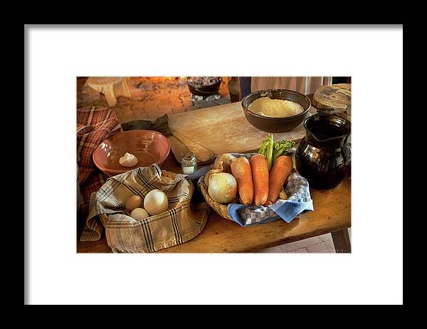 Chef Framed Print featuring the photograph Kitchen - Ingredients for pot pie by Mike Savad