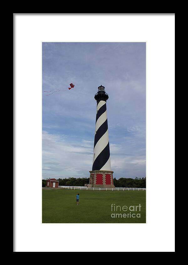 Obx Framed Print featuring the photograph Kite at Cape Hatteras by Annamaria Frost