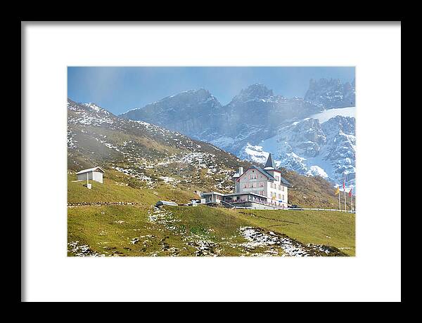 Alpine Framed Print featuring the photograph KlausenPass Hohe Hotel by Rick Deacon