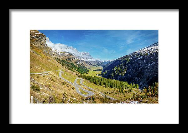 Landscape Framed Print featuring the photograph Klausenpass Panorama, Switzerland by Rick Deacon