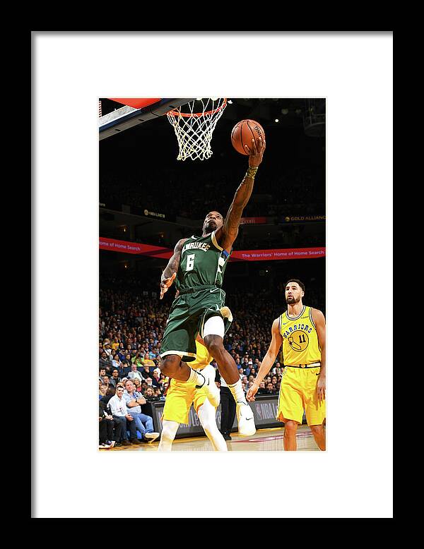 Nba Pro Basketball Framed Print featuring the photograph Klay Thompson and Eric Bledsoe by Noah Graham