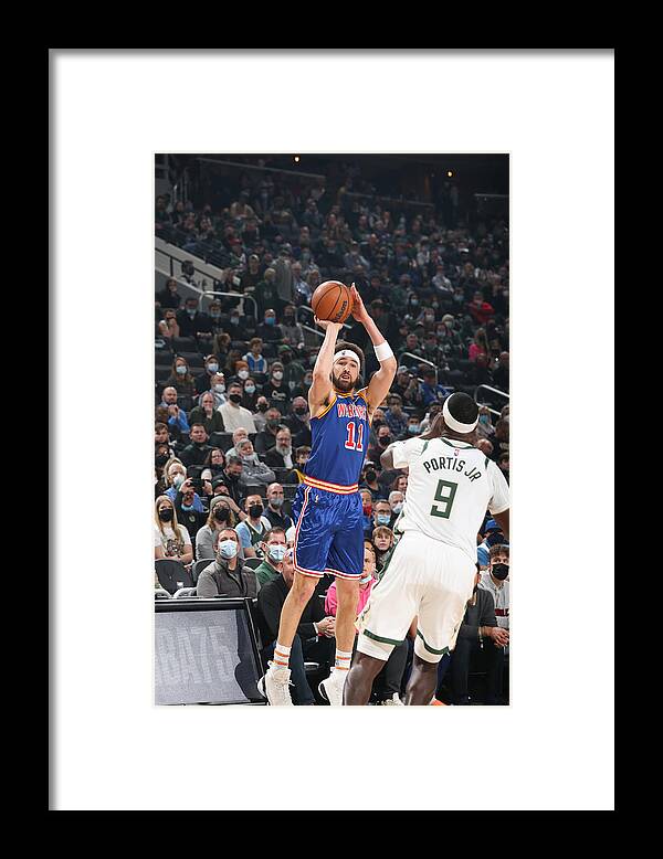 Nba Pro Basketball Framed Print featuring the photograph Klay Thompson by Gary Dineen