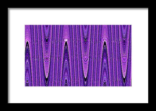 Abstract Framed Print featuring the digital art Knotty Purple Tree Bark - Abstract by Ronald Mills