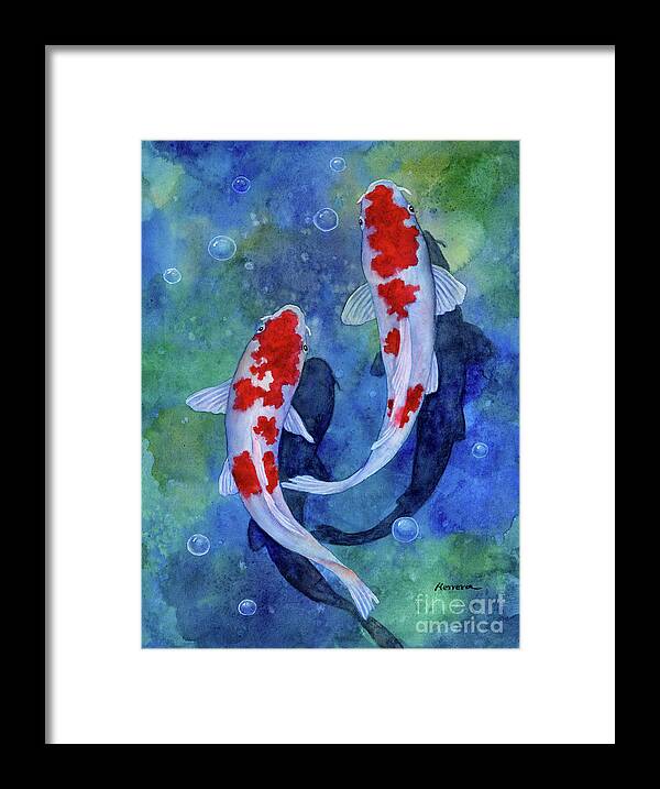Koi Framed Print featuring the painting Koi Pond 3 by Hailey E Herrera