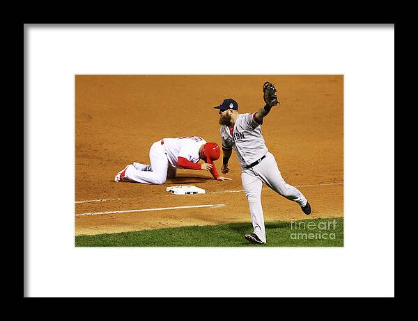 Ninth Inning Framed Print featuring the photograph Kolten Wong, Mike Napoli, and Koji Uehara by Elsa