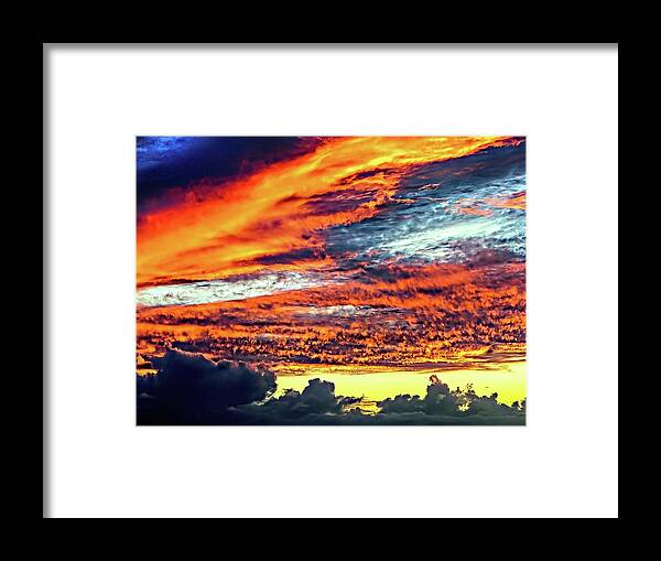 David Lawson Photography Framed Print featuring the photograph Kona Sunset 77 Lava in the Sky by David Lawson
