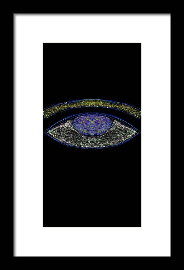 Kosmic All Seeing Eye Framed Print featuring the digital art Kosmic All Seeing Eye by Michael Canteen