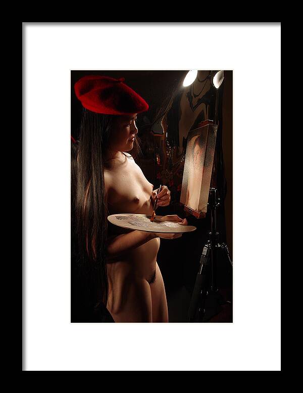 Nude Framed Print featuring the photograph Krwv0812 by Henry Butz