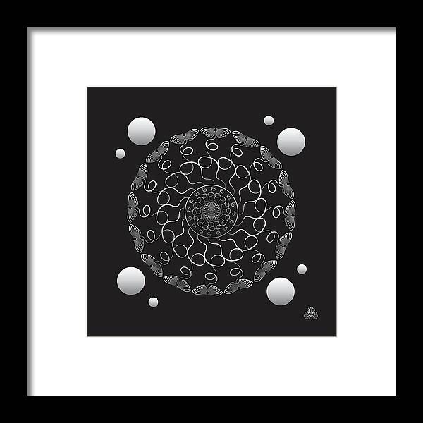 Mandala Framed Print featuring the digital art Kuklos No 4337 by Alan Bennington