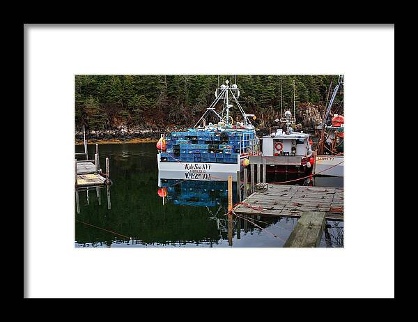 Kyle Little River Boats Harbours Water Sea Ocean Lobster Traps Rope Nova Scotia Digby Neck Long Island Brier Island Fishing Fishermen Traps Lobster Pots Trees Life Boy Buoys Framed Print featuring the photograph Kyle by David Matthews