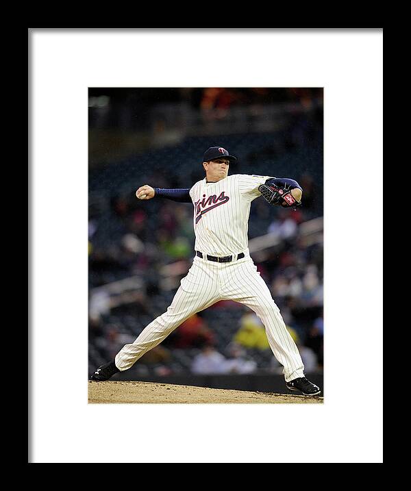 Second Inning Framed Print featuring the photograph Kyle Gibson by Hannah Foslien