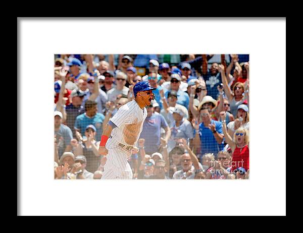 Second Inning Framed Print featuring the photograph Kyle Schwarber and Willson Contreras by Jon Durr