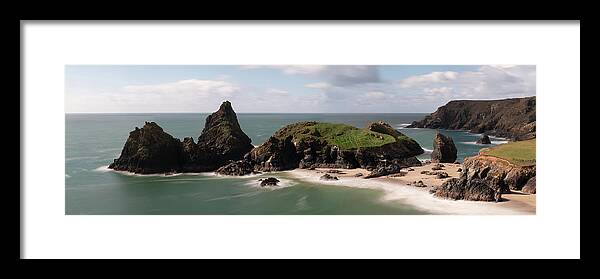 Cornwall Framed Print featuring the photograph Kynance Cove Cornwall Coast Lizard Point by Sonny Ryse