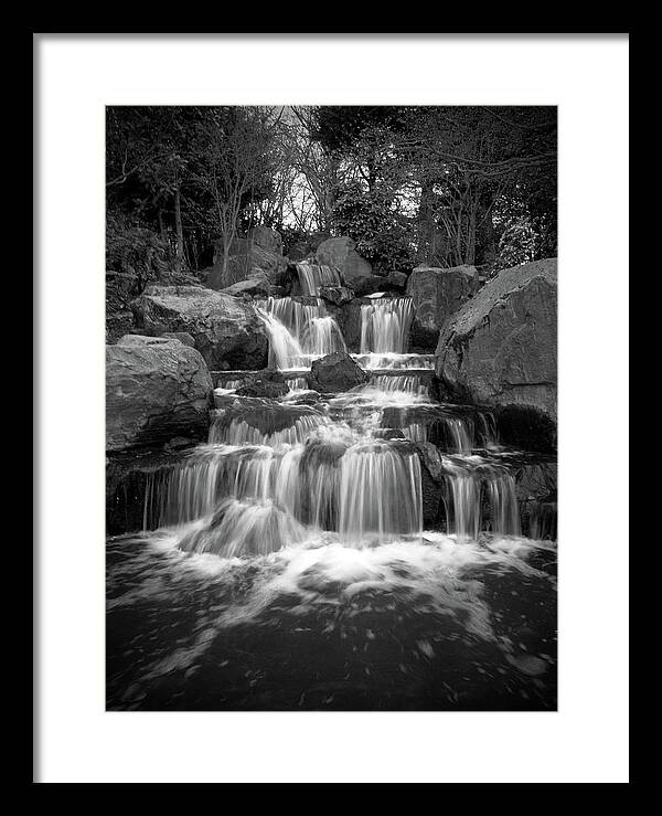 Kyoto Gardens Framed Print featuring the photograph Kyoto Falls - Holland Park, London - UK 2008 6/10 by Robert Khoi