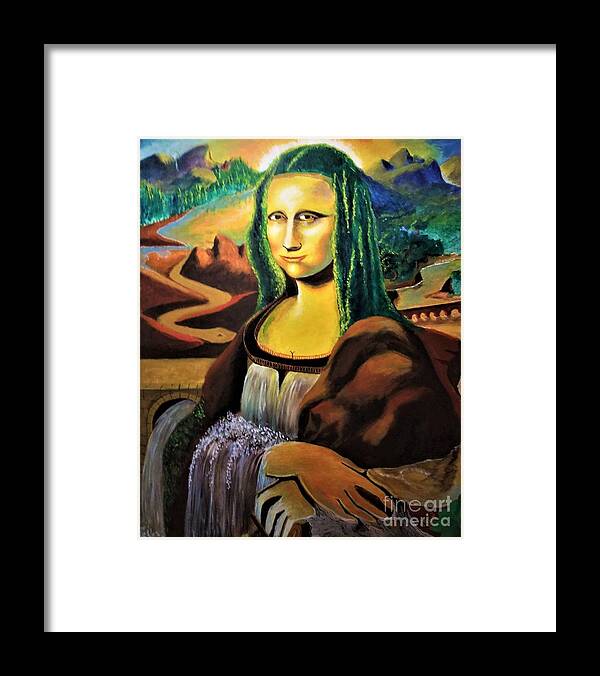 Mona Lisa; La Joconde; La Gioconda; Framed Print featuring the painting L E P I H Elle Est Paysage by David G Wilson
