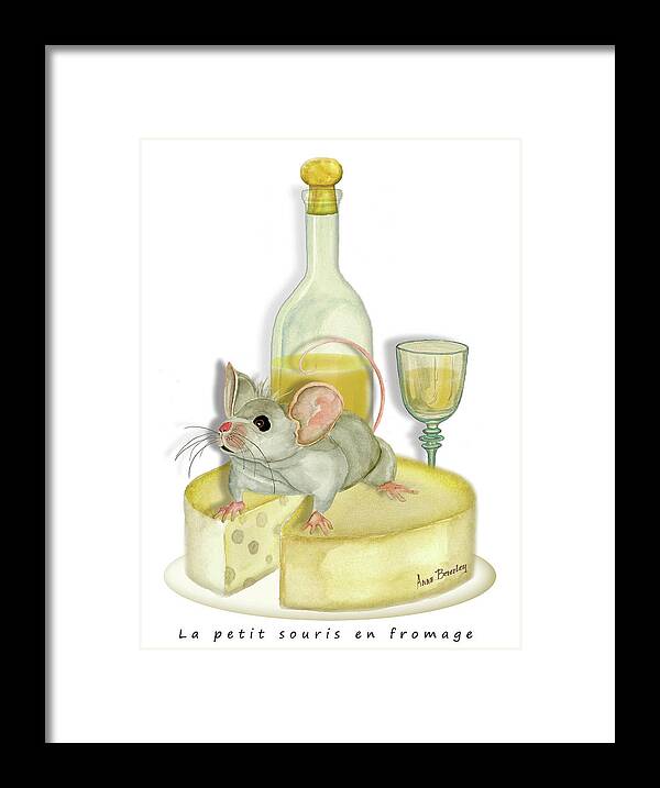 Little Mouse Framed Print featuring the painting La Petit Souris by Anne Beverley-Stamps