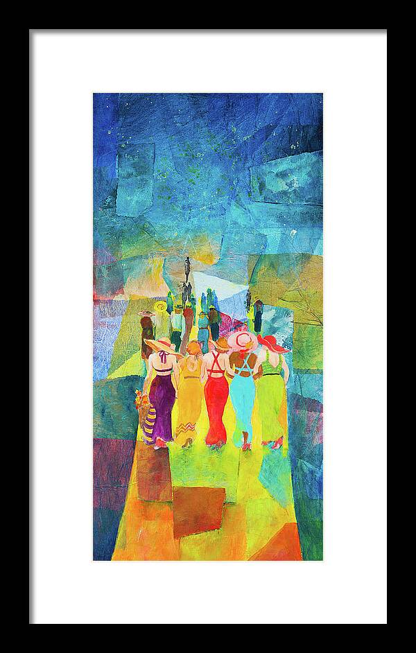Painting Framed Print featuring the painting Ladie's Night Out by Lee Beuther