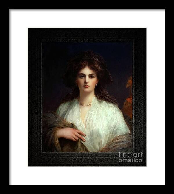 Lady Beatrice Butler Framed Print featuring the painting Lady Beatrice Butler by Ellis William Roberts Old Masters Classical Art Reproduction by Rolando Burbon