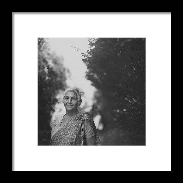 Personality Framed Print featuring the drawing Lady Dhanvanthi Rama Rau by Frances McLaughlin-Gill