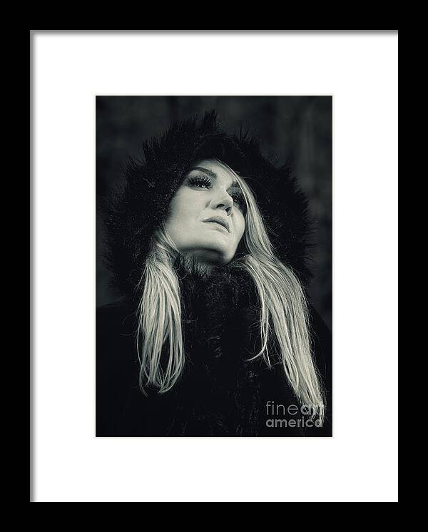 Goit Stock Framed Print featuring the photograph Lady in black by Mariusz Talarek