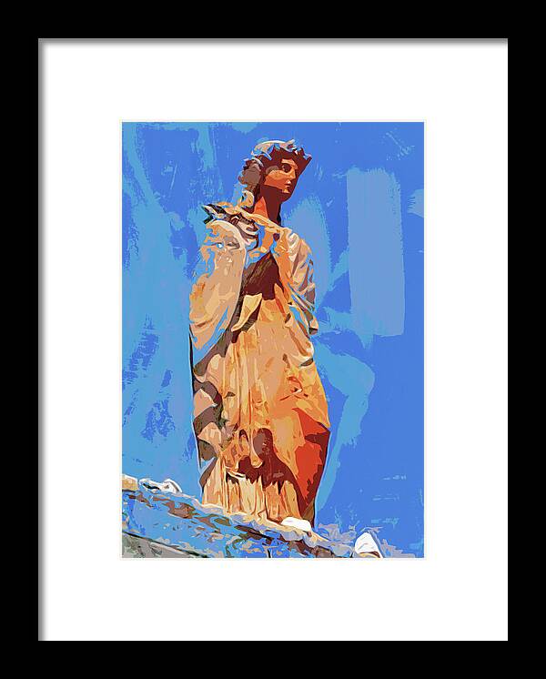 Tyche Framed Print featuring the digital art Lady Loggos II by Nop Briex